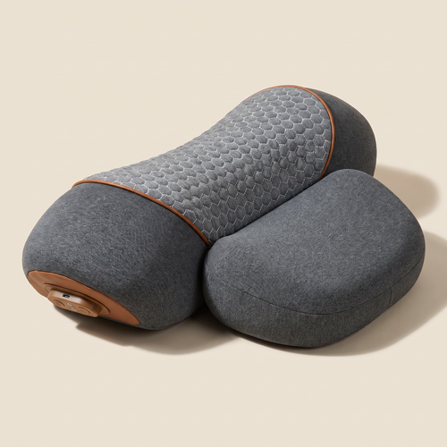 Levatex 3-in-1 neck massager with neck roll and head cushion