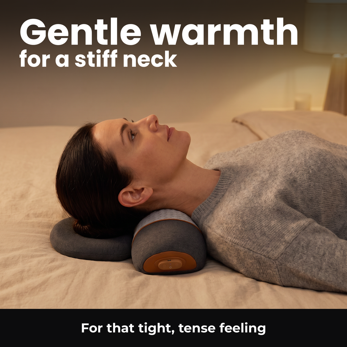 Gentle warmth for a stiff neck