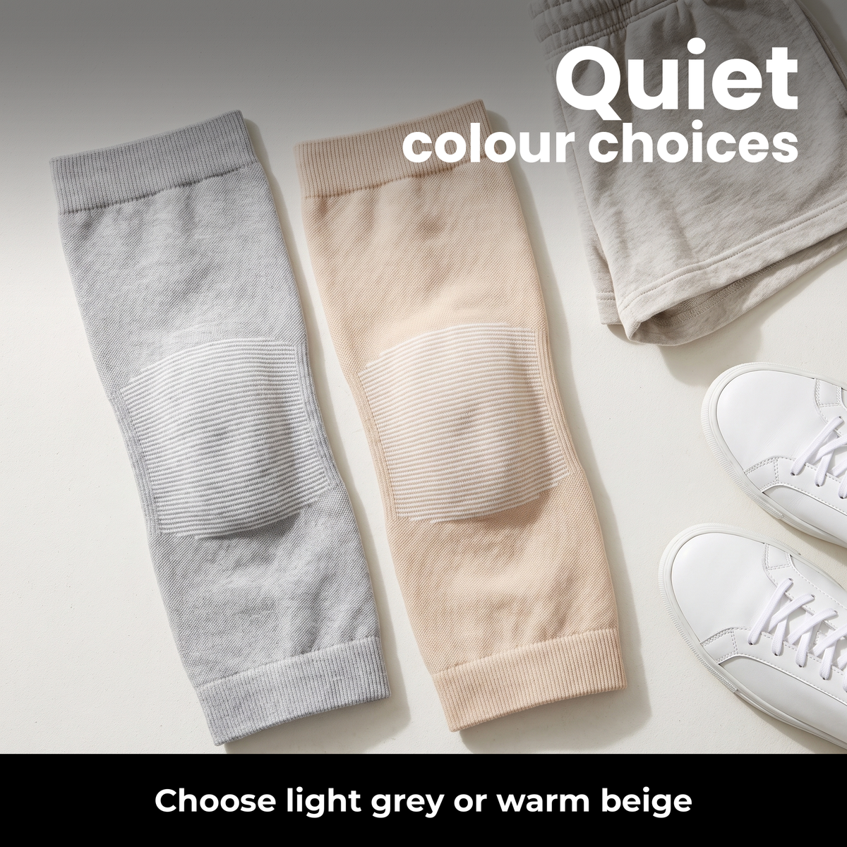 Light grey and warm beige BambooFlex colour choices