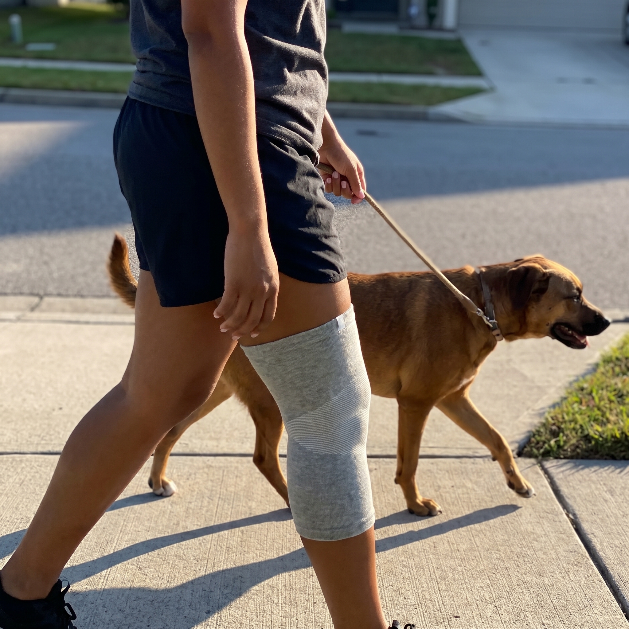 Voria BambooFlex knee sleeve lifestyle detail