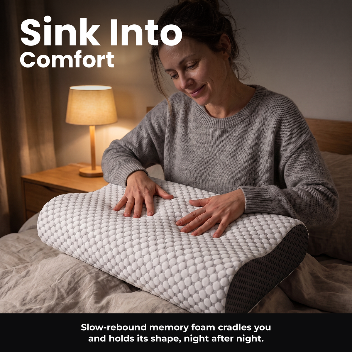 Sink Into Comfort — clean source and full-width vertical gradient