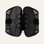Voria PostureEase pelvic and lumbar support belt on a light bone background
